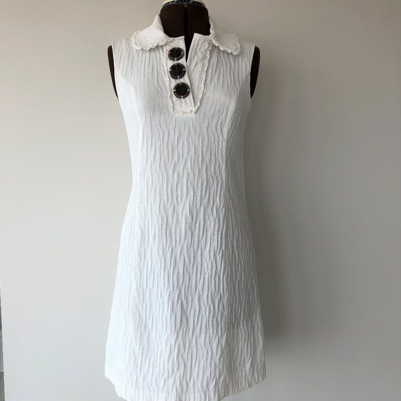 Kensie White Cotton Sheath Dress - Picture 1 of 8